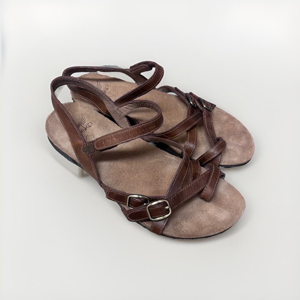 Dansko Balance Womens EU 36 Brown Leather Strappy Slingback Sandals US 5.5-6